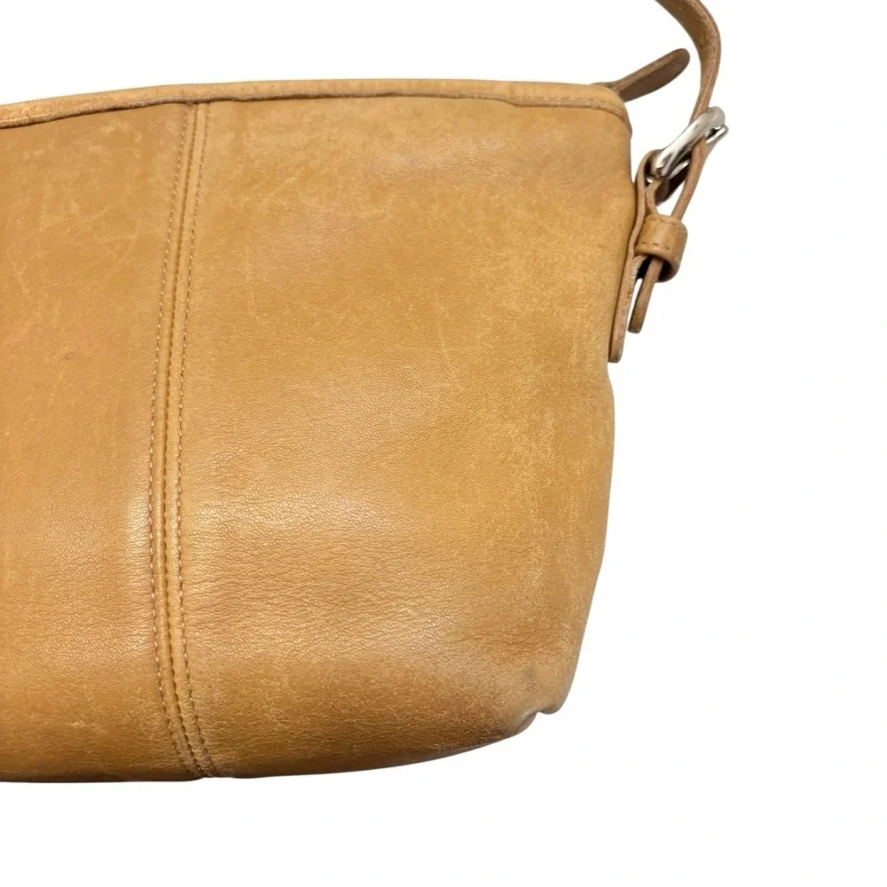 Coach 4107 mini market crossbody bag tan leather